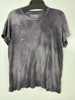 THE GREAT Sun bleached Charcoal Gray Tie-Dye Short Sleeve Tee sz 1